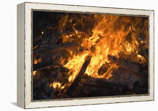 Flames From a Bonfire-Mark Williamson-Framed Premier Image Canvas