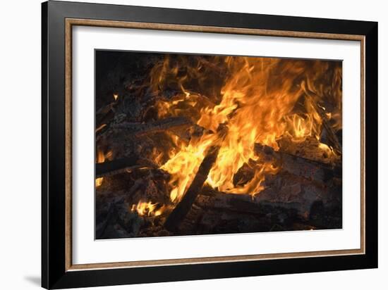 Flames From a Bonfire-Mark Williamson-Framed Photographic Print