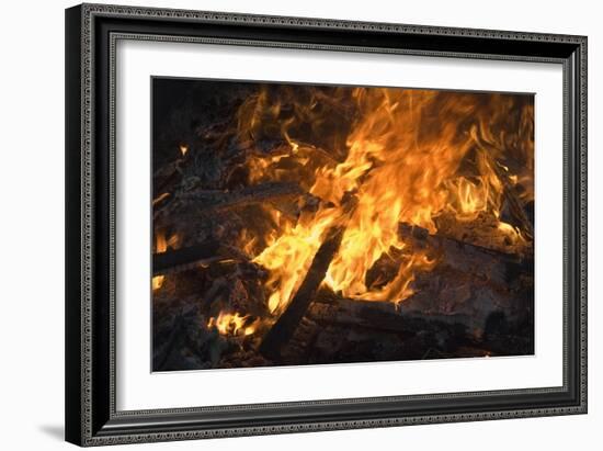 Flames From a Bonfire-Mark Williamson-Framed Photographic Print