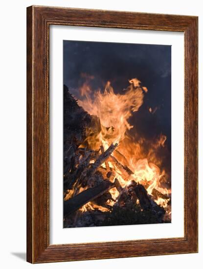 Flames From a Bonfire-Mark Williamson-Framed Photographic Print