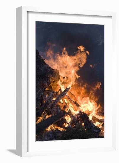 Flames From a Bonfire-Mark Williamson-Framed Photographic Print