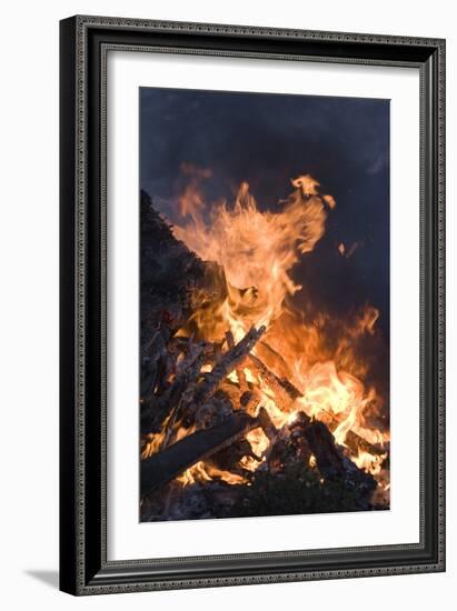 Flames From a Bonfire-Mark Williamson-Framed Photographic Print