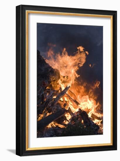 Flames From a Bonfire-Mark Williamson-Framed Photographic Print