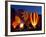 Flames Light up the Evening as Hot Air Balloonists Participate-null-Framed Photographic Print