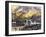 Flaming Buildings and Boats on the Chicago River During the Great Fire, 1871-null-Framed Giclee Print