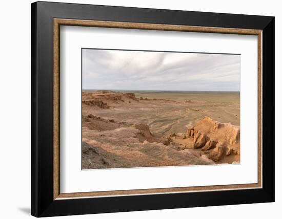 Flaming cliffs, Bajanzag, South Gobi province, Mongolia, Central Asia, Asia-Francesco Vaninetti-Framed Photographic Print