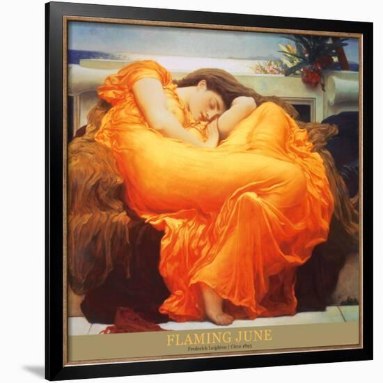 Flaming June, c.1895-Frederick Leighton-Framed Art Print