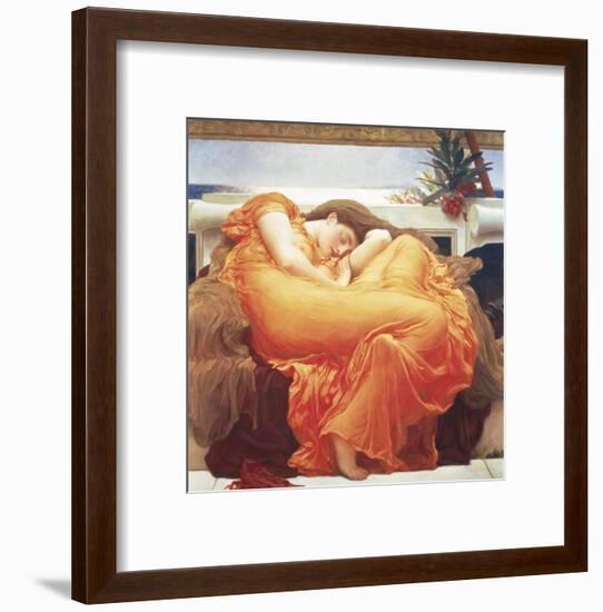 Flaming June-Frederick Leighton-Framed Art Print