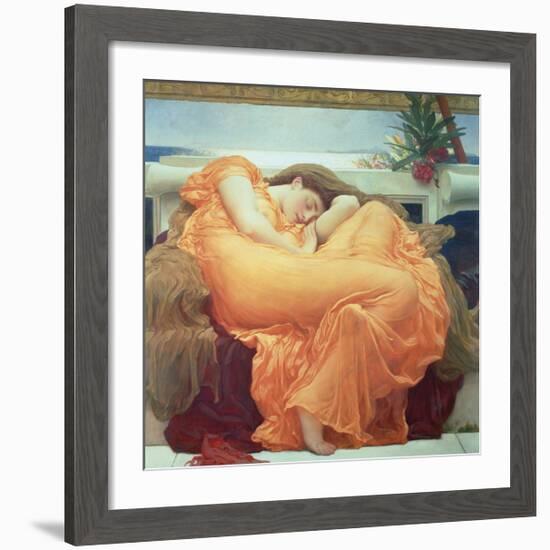 Flaming June-Frederick Leighton-Framed Premium Giclee Print