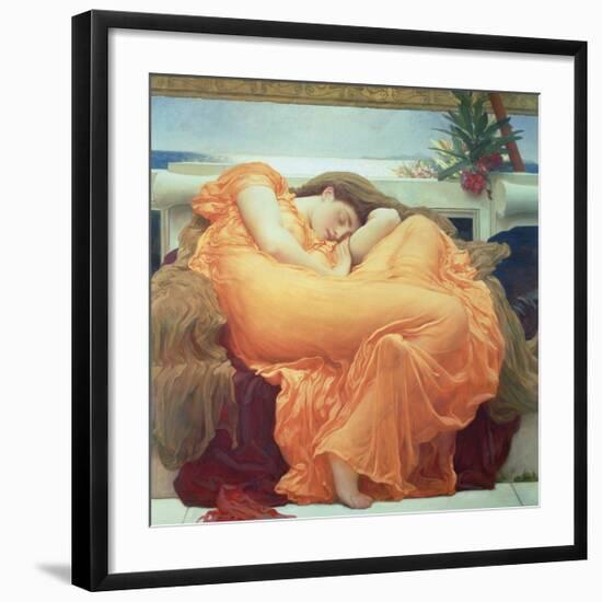 Flaming June-Frederick Leighton-Framed Premium Giclee Print