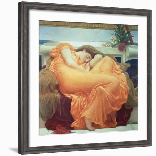 Flaming June-Frederick Leighton-Framed Premium Giclee Print