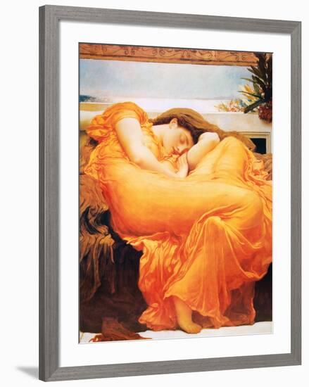 Flaming June-Frederick Leighton-Framed Art Print