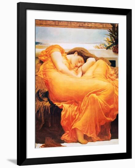 Flaming June-Frederick Leighton-Framed Art Print