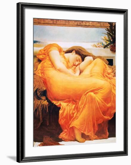 Flaming June-Frederick Leighton-Framed Art Print