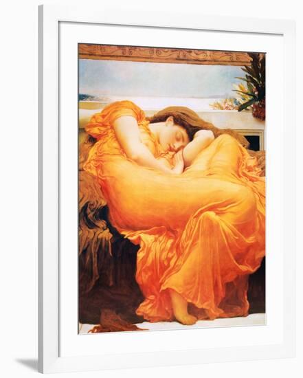 Flaming June-Frederick Leighton-Framed Art Print