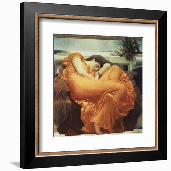 Flaming June-Frederick Leighton-Framed Art Print