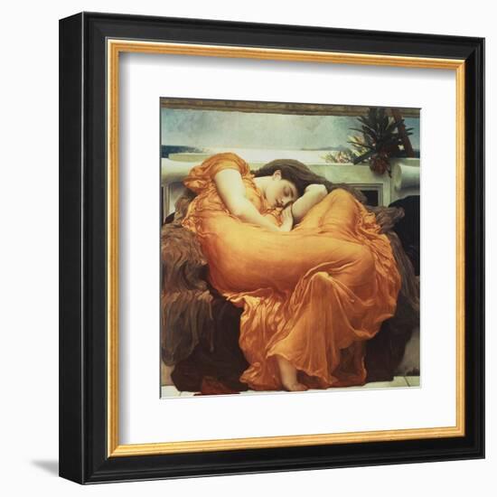 Flaming June-Frederick Leighton-Framed Art Print