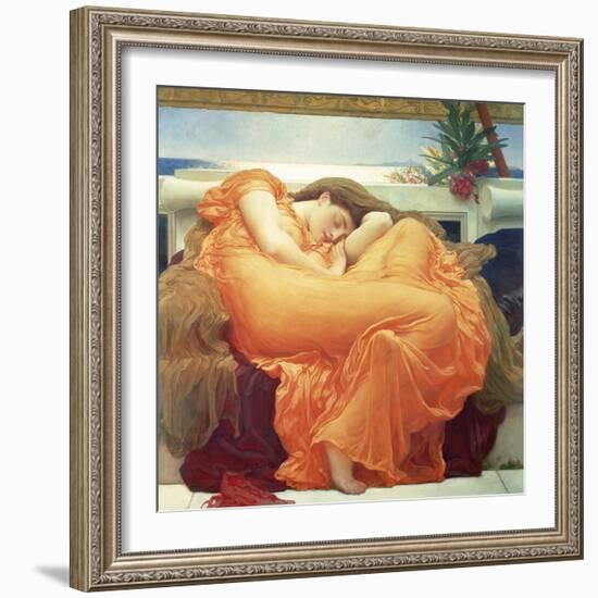 Flaming June-Lord Frederic Leighton-Framed Giclee Print