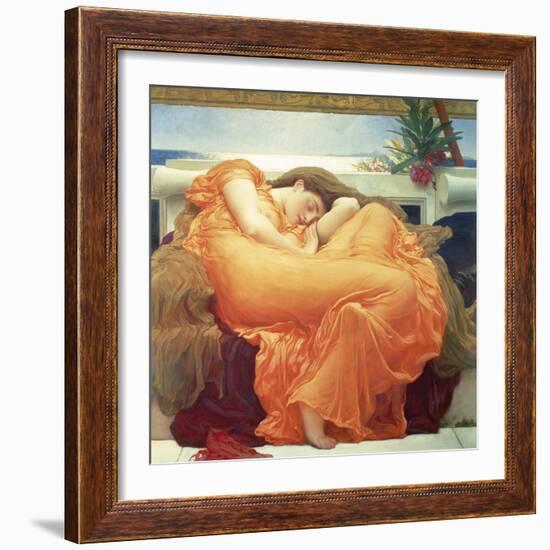 Flaming June-Lord Frederic Leighton-Framed Giclee Print