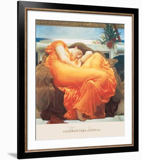 Flaming June-Frederic Leighton-Framed Art Print