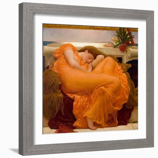 Flaming June-Frederic Leighton-Framed Art Print