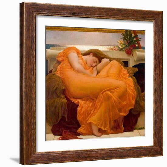 Flaming June-Frederic Leighton-Framed Art Print