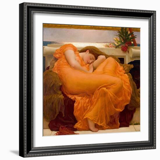 Flaming June-Frederic Leighton-Framed Art Print