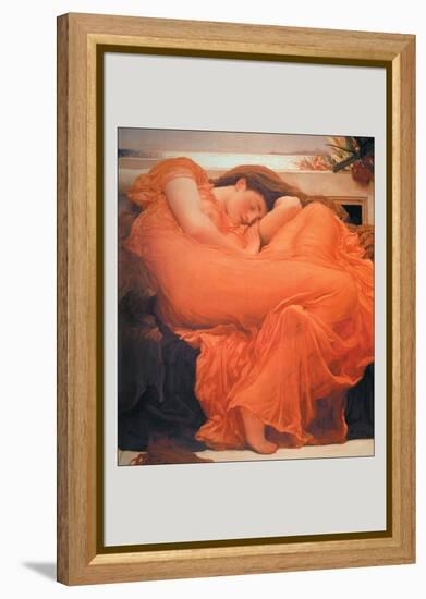 Flaming June-Frederick Leighton-Framed Stretched Canvas