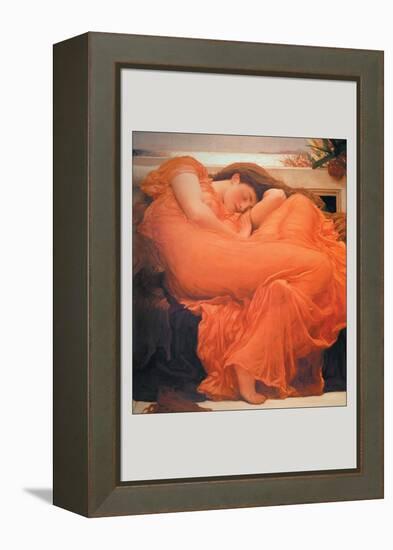 Flaming June-Frederick Leighton-Framed Stretched Canvas