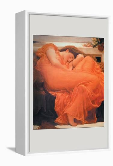 Flaming June-Frederick Leighton-Framed Stretched Canvas