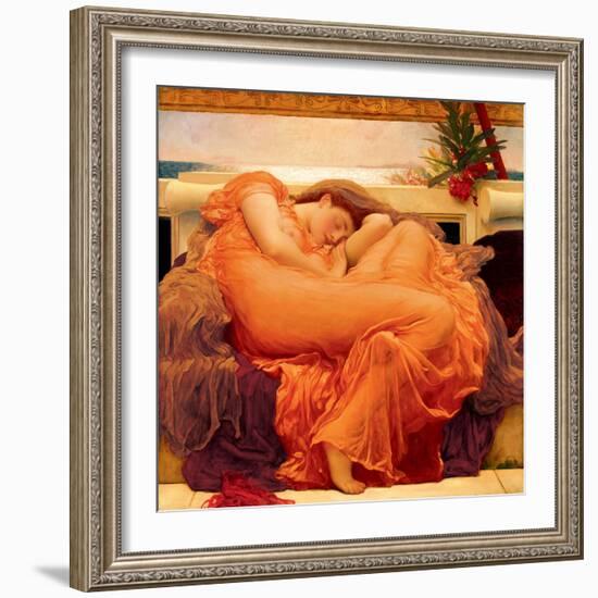 Flaming June-Frederic Leighton-Framed Art Print