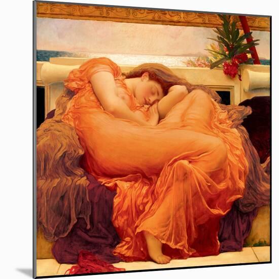 Flaming June-Frederic Leighton-Mounted Art Print