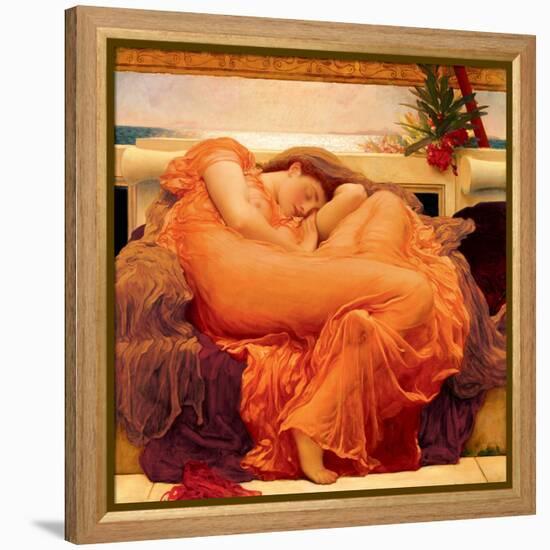 Flaming June-Frederic Leighton-Framed Stretched Canvas