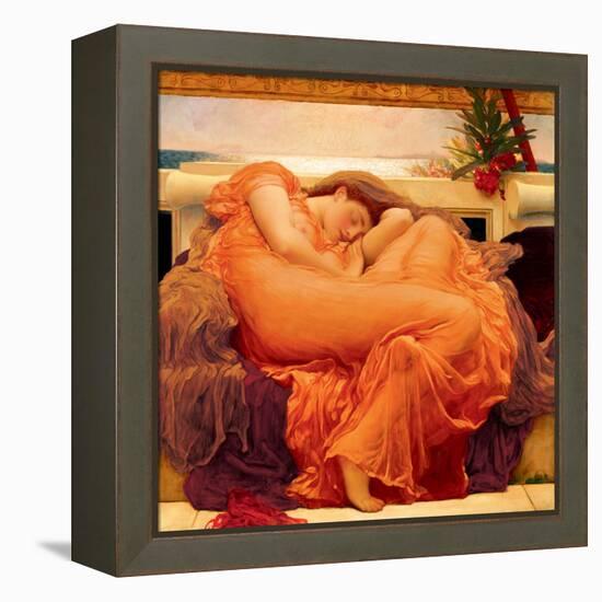 Flaming June-Frederic Leighton-Framed Stretched Canvas