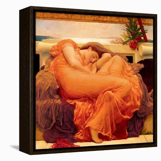 Flaming June-Frederic Leighton-Framed Stretched Canvas