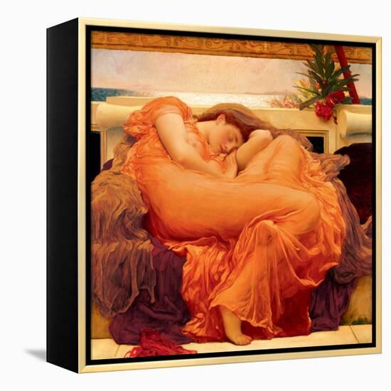 Flaming June-Frederic Leighton-Framed Stretched Canvas