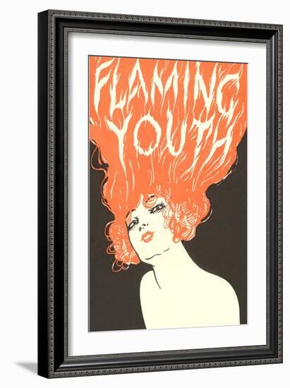 Flaming Youth, Woman with Flaming Hair-null-Framed Art Print