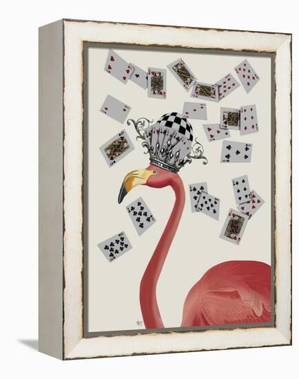 Flamingo and Cards-Fab Funky-Framed Stretched Canvas