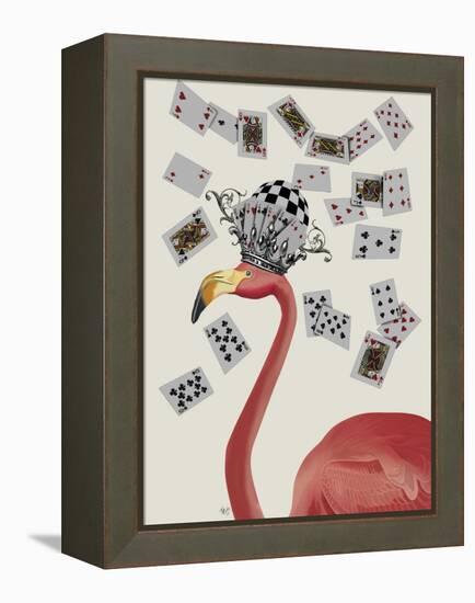 Flamingo and Cards-Fab Funky-Framed Stretched Canvas