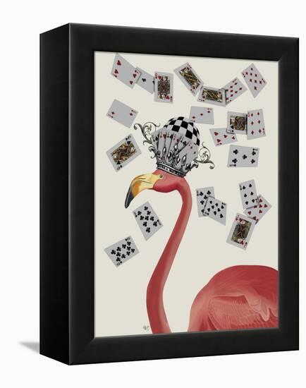 Flamingo and Cards-Fab Funky-Framed Stretched Canvas