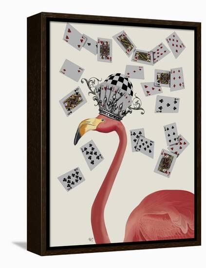 Flamingo and Cards-Fab Funky-Framed Stretched Canvas