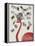 Flamingo and Cards-Fab Funky-Framed Stretched Canvas