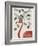 Flamingo and Cards-Fab Funky-Framed Art Print