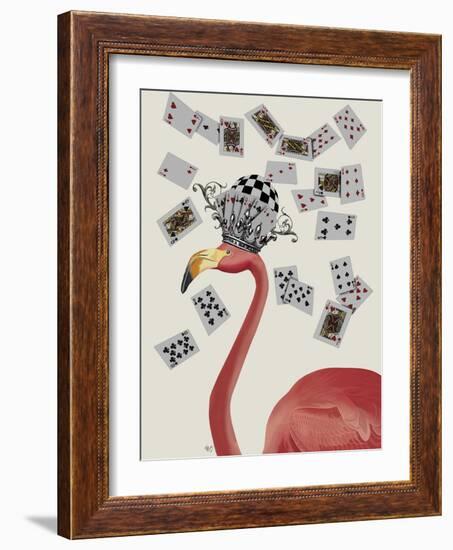 Flamingo and Cards-Fab Funky-Framed Art Print