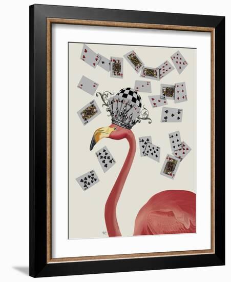 Flamingo and Cards-Fab Funky-Framed Art Print