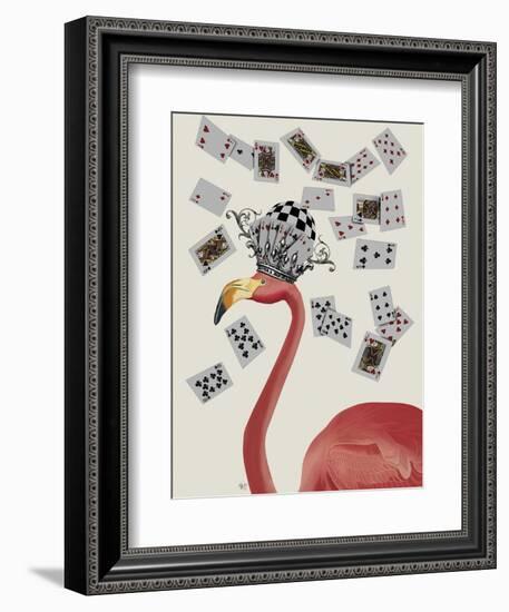 Flamingo and Cards-Fab Funky-Framed Premium Giclee Print