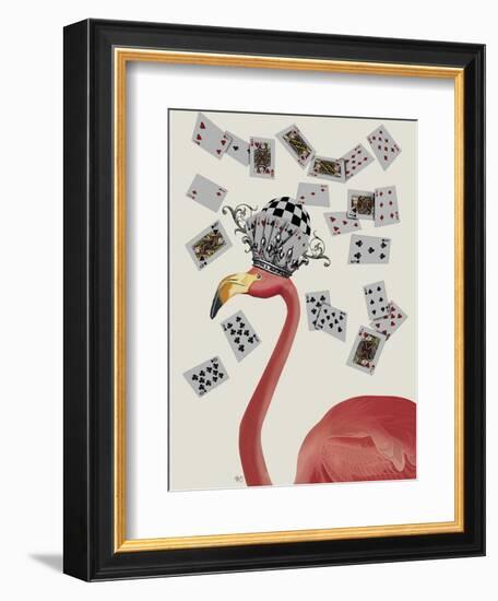 Flamingo and Cards-Fab Funky-Framed Premium Giclee Print