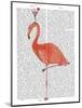 Flamingo and Cocktail 3-Fab Funky-Mounted Art Print