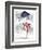 Flamingo and Parasol-Fab Funky-Framed Art Print