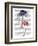 Flamingo and Parasol-Fab Funky-Framed Art Print